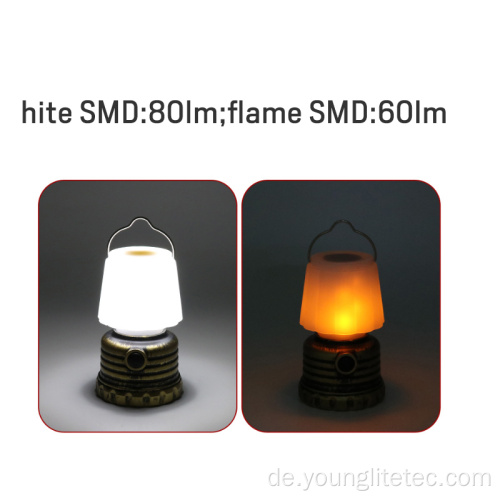 Retro Mini LED Flackernde Flamme Campinglicht